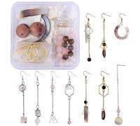 WEWAYSMILE Boucles D'Oreilles Punk Bricolage, Kit de Fabrication avec Accessoires pour Bijoux Artisanat Adultes Femmes