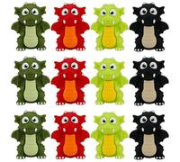 WEWAYSMILE Lot de 12 jolies perles 3D en silicone pour la fabrication de porte-clés, perles focales dinosaures pour la fabrication de stylos, bijoux, bracelets, cordons