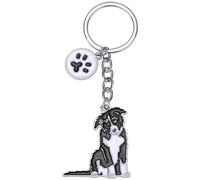 WEWAYSMILE Porte-Clés Chien Métal, Petit Chien Mignon, Pour Décoration Voiture, Cadeau Personnalisé, Long 3.98 po/10.1 cm