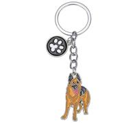WEWAYSMILE Porte-Clés Chien, Porte-Clés En Métal Petit Chien, Porte-Clés En Métal Chiot Mignon, Pour Décoration Porte-Clés De Voiture, Cadeau Personnalisé, Long 3,78 pouces/9,6 cm