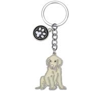 WEWAYSMILE Porte-Clés Chien, Porte-Clés En Métal Petit Chien, Porte-Clés En Métal Chiot Mignon, Pour Décoration Porte-Clés De Voiture, Cadeau Personnalisé, Long 4.06po/10.3 cm