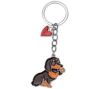 WEWAYSMILE Porte-Clés Chien, Porte-Clés En Métal Petit Chien, Porte-Clés En Métal Chiot Mignon, Pour Décoration Porte-Clés De Voiture, Cadeau Personnalisé, Long 4,09 pouces/10,4 cm