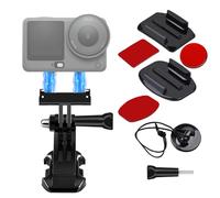 WEWOGA Magnétique Rapide Sortie Adaptateur Compatible avec DJI Osmo Action 6/Osmo Nano, avec Adhésif Casque Mont Ski Tether Kit POV Sécurisé pour Ski, Moto Compatible avec GoPro 12-3 Action Caméras