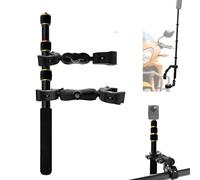 WEWOGA OSMO 360 Moto Caméra Fixation Kit avec 43" Invisible Selfie Perche Compatible avec Insta360 X5-X Pince Guidon Vélo Robuste Compatible avec GoPro 13-3 Vélo, VTT, UTV Vlogging Moto (Aurifères)