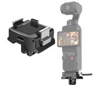 WEWOGA Osmo Pocket 4/3 Charge Support Adaptateur Base, Plateau Rapide Base avec Deux-Griffe 1/4 Vis Arca-Swiss pour Trépied Compatible pour DJI Osmo Pocket 3/4 Type-C Bureau Mise Charge Accessoires