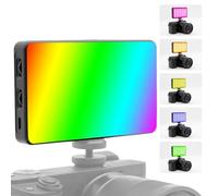 WEWOGA W140 RGB Lumière Vidéo LED Camera Lighting Portable CRI95+ Batterie Intégrée Rechargeable 3100mAh 2500-9000K avec 1/4” Chaussure Froide Compatible pour Photographie Vlog Vivre Vidéo Vlogging