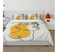 Wewoo Home Ensembles de Housses de Couette de Dessin de Ligne Henri Matisse Housse Couette Décoration chaleureuse Moderne Literie en Microfibre Set 3 pièces Pleine Grandeur 240x220cm