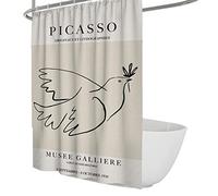 Wewoo Home Pigeon Animaux Imprimés Rideau De Douche Picasso Célèbre Oeuvre Rideau De Douche Décoration Set Minimalisme Imperméable Accessoires De Salle De Bain W160xL180cm