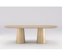 Wewood Table à manger en bois massif Amos - 240 x 110 x 75 cm - WMJCH005C oak 2400