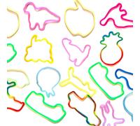 Wexbi home Mega Assortment Fun Bandz - Bracelets en silicone Bandz dans une vari t de couleurs vives et de formes amusantes, jouet amusant et id