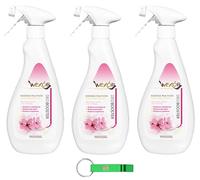 WEXOR DeoBooster Lot de 3 désodorisants Armonia rose/essence multi-usages avec micro-capsules/très longue durée 750 ml + porte-clés Beni Culinari