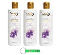 Wexor Elisir Armonia Viola Lot de 3 déodorants pour linge avec micro-capsules - avec fleurs de rose indienne, violette et gingembre 200 ml + porte-clés Beni Culinari gratuit
