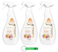 WEXOR Lot de 3 désodorisants DeoBooster Fiori Brasil/Multi-usages avec micro-capsules/très longue durée 750 ml + porte-clés Beni Culinari