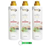 WEXOR Lot de 3 nettoyants pour sols Elisir Pavimenti Verde Himalaya/gel nettoyant avec micro-capsules 750 ml + porte-clés Beni Culinari