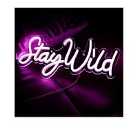 Wexxaii enseigne lumineuse au néon Enseigne lumineuse néon Stay Wild Lights LED Inscription Party Bar Esthétique Chambre de Gamer Murale