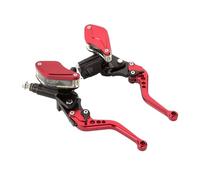 Wexxaii Levier de frein Levier de frein et d'embrayage hydraulique double avec réservoir maître-cylindre pour moto sportive/de route