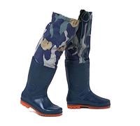 WEYIMVTO Bottes imperméables, Cuissardes de pêche imperméables en PVC de 60 cm de Haut, idéales for la pêche, Le repiquage, l'agriculture et Le Camping.(7.5)