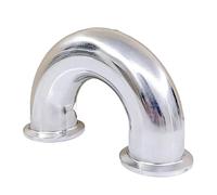 WEYIMVTO Coude en Acier Inoxydable, 1 pièce de Tube O/D 19-108 mm Tri Clamp 1,5" 2" 2,5" 3" 3,5" Virole en Acier Inoxydable 304 sanitaire 180 degrés(Fit Tube OD 25mm)