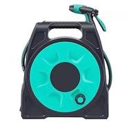 WEYIMVTO Enrouleur de Tuyau, Kit de Lavage de Voiture, Chariot Enrouleur de Tuyau avec Tuyau de 25 m/80 pi, Organisateur de Rangement de Tuyau d'arrosage extérieur for Jardin,(Blue)