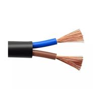 WEYIMVTO Fils et câbles électriques, Câble d'alimentation 5 mètres 2 conducteurs 18 AWG 17 15 13 11 9 Fil à Gaine Souple Conducteur en cuivre électrique(9AWG 6.0 Square)