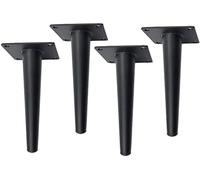 WEYIMVTO Pieds de Meubles, Lot de 4 Pieds Meubles Multicolores, 10-50 cm, Droits, obliques et Coniques(Black Straight Cone,50cm)