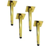 WEYIMVTO Pieds de Meubles, Lot de 4 Pieds Meubles Multicolores, 10-50 cm, Droits, obliques et Coniques(Gold Straight Cone,15cm)