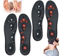 Weyot 2 Paires Semelle de Massage Magnétique, Semelles Magnétiques Amincissante, Semelles Orthopédiques pour Soulager Les Douleurs et Les Maux de Pieds Liés à La Fasciite Plantaire