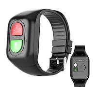 Weyot Alarme Personne Agee Chute GPS Tracking Bracelet for Elderly Dementia avec Détecteur de Chute Bouton Panique SOS 4G Appels étanche Nombre de Pas pour Android iOS,Black