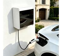 Weyot Boitier Borne De Recharge Vehicule Electrique, Toit De Protection De La Borne De Recharge pour VéHicules éLectriques, Housses De CaméRa De Surveillance White, 55x50x25cm