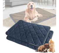 Weyot Lot de 2 Coussins Chauffants Auto-RéChauffants pour Chats Et Chiens, Ultra Doux, Lavables, Tapis Auto Chauffant Chat pour Usage IntéRieurBlue,XL