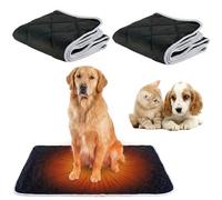 Weyot Lot de 2 Tapis Auto Chauffant pour Chats et Chiens, Couverture Chauffante pour Chat, Réfléchissant la Chaleur Corporelle, Lavable, Idéal pour Cage et Utilisation en IntéRieur