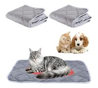 Weyot Lot de 2 Tapis Auto Chauffant pour Chats et Chiens, Couverture Chauffante pour Chat, Réfléchissant la Chaleur Corporelle, Lavable, Idéal pour Cage et Utilisation en IntéRieur