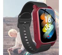 Weyot Montre Intelligente pour Personnes âgées Montre Connectée avec Détection de Chute, Bracelet Intelligent SOS avec Appel d'urgence SOS, Bracelet de Positionnement SOSRed,One Size