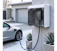 Weyot Toit de Protection pour Borne de Recharge de Véhicule électrique, Boîtier Mural pour Chargeur de Véhicule électrique avec Couvercle en Acrylique White,35x40x25cm