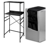 Weysat 1 mini support de réfrigérateur et micro-ondes avec 1 mini organiseur de réfrigérateur réglable pour réfrigérateur, housse anti-poussière pour dortoir, cuisine, bureau