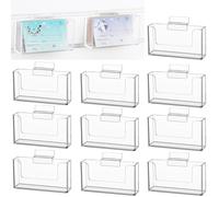 Weysat Lot de 12 supports de panneau à lattes en acrylique transparent de 13,6 cm de large, support de carte postale, accessoires muraux pour littérature, matériel imprimé, menu, cartes, livret