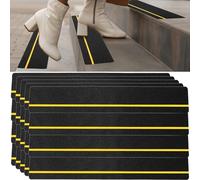 Weysat Lot de 20 tapis d'escalier antidérapants de 15,2 x 76,2 cm avec bande réfléchissante antidérapante pour marches d'escalier - Abrasif pour escaliers