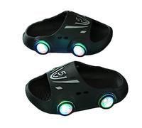 WEYSHHT 2023 New Sports Car Style Kids Luminous Slippers, Chaussons Voiture, 2023 Nouvelles Pantoufles Lumineuses pour Enfants de Style Voiture de Sport, Mode Confortable Antidérapantes
