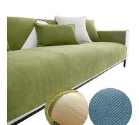 WEYSHHT Housse de Canapé Protectrice en Chenille à Chevrons, Herringbone Chenille Fabric Furniture Protector Sofa Cover, 2023 New Universal Non Slip Couch Cover, Funny Fuzzy Couch Cover