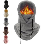 WEYSHHT Sherpa Hood Ski Mask, Masque de Ski à Capuche Sherpa, Chapeau d'écharpe Ajustable, Ski Couvre Visage Masque Facial, Respirant Léger, pour Cyclisme et Randonnée, Femmes et Hommes