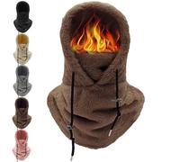 WEYSHHT Sherpa Hood Ski Mask, Masque de Ski à Capuche Sherpa, Chapeau d'écharpe Ajustable, Ski Couvre Visage Masque Facial, Respirant Léger, pour Cyclisme et Randonnée, Femmes et Hommes