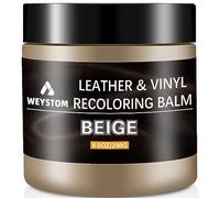 WEYSTOM Baume Recolorant pour Cuir - Kit de Réparation pour Meubles, Teinture, Renouvellement et Restauration du Cuir Vieilli, Décoloré, Fissuré, Pelage et Éraflure