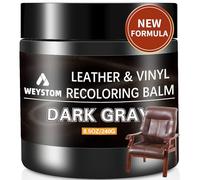 WEYSTOM Kit Reparation Cuir, Colorant réparateur Gris Foncé pour Meubles, Sacs et intérieurs de Voiture | Répare Les Rayures, la décoloration et Les Fissures Tout en renouvelant Les Surfaces