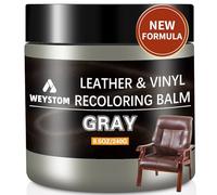 WEYSTOM Kit Reparation Cuir, Colorant réparateur Gris pour Meubles, Sacs et intérieurs de Voiture | Répare Les Rayures, la décoloration et Les Fissures Tout en renouvelant Les Surfaces