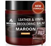 WEYSTOM Kit Reparation Cuir, Colorant réparateur Marron pour Meubles, Sacs et intérieurs de Voiture | Répare Les Rayures, la décoloration et Les Fissures Tout en renouvelant Les Surfaces