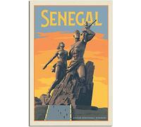WEYUE Art de la toile Affiche de voyage rétro sénégal afrique affiches sur le mur décoration décoration de la maison peinture Sans cadre 30x45cm