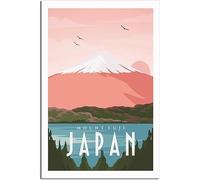 WEYUE Toile Art Mont Fuji japon Vintage voyage affiche peinture décor à la maison peintures murales Art Mural toile Sans cadre 40x60cm