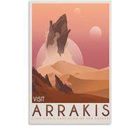 WEYUE Toile imprimée Arrakis Frank Herbert Vintage voyage affiche toile peinture peintures décoratives mur Art décor Sans cadre 50x75cm