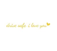 Wezalget Autocollant Rétroviseur Intérieur | Conduis Prudemment Je T aime Autocollant Miroir Voiture,Décor Aquatique Pour Tableau De Bord Voiture | Autoroute Quotidienne Automobile