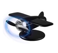 Wezalget Avion rotatif à énergie solaire - Décoration de voiture avec avion à énergie solaire, sujet de tableau de bord de voiture, cadeau unisexe pour femmes, hommes et papas